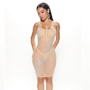 Eras Tour Sparkle Dress/Megan Fox Naked Dress - NWT fashion nova dress